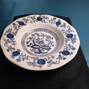 Blue Onion Enoch Wedgwood Tunstall LTD Hand Engraving Decorated Underglazed Bowl
